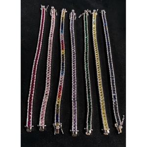Glamorous Premium Quality Brass <b>Silver</b> Plated Diamond CZ Zircon Openable <b>Charm</b> <b>Bracelet</b> for Women Party Wear Occasion - Product Image 1