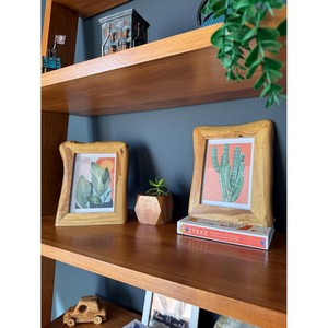 On sale Handmade Natural Wood Rectangular Mirror Picture <b>Frame</b> Rustic Tabletop Horizontal Orientation - Product Image 4