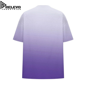 T-shirt décontracté pour femme, coupe ample, dégradé violet, de haute qualité, léger, tendance, haut décontracté uni, vente en gros, t-shirt premium - Product Image 3