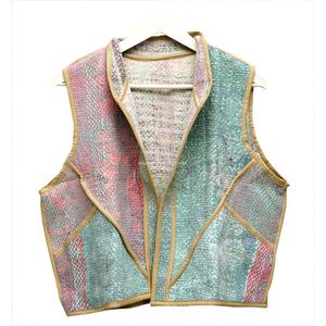 Chaleco Vintage para Mujer con Cuello Mandarín, Diseño de Bloques de Color, Prenda Exterior Informal con Diseño Empalmado, Transpirable y Corta - Product Image 2