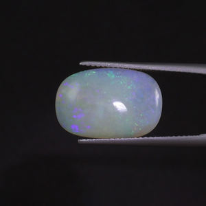 Wholesale <b>White</b> Natural Opal Loose Gemstone 5.17 Carat <b>Cushion</b> Cut 18x12mm IGI Certified Light Hand Cut Polished Jewelry Making - Product Image 1