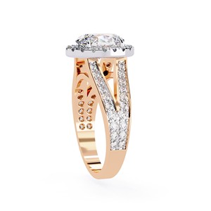 Bague de fiançailles en or 14 carats avec diamant ovale de 1,5 carat cultivé en laboratoire, tige fendue, rapport IGI, diamant VS DEF pour anniversaire et mariage - Product Image 6
