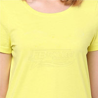 T-shirts en tricot à manches courtes et col rond pour femmes, décontractés pour l'été - 100% coton doux, respirant, de haute qualité, pour une utilisation en extérieur