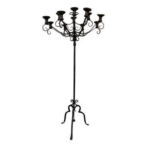 Candelabro de Hierro Forjado Bold Blossom, de Pie, Hecho a Mano, de Alta Calidad, Color y Tamaño Personalizables, Decoración para el Hogar - Product Image 6