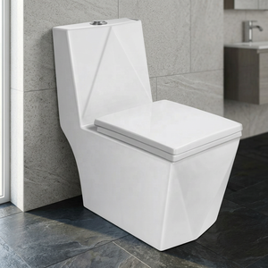CE Certified Floor Mounted One Piece Ceramic Toilet With High-Efficiency Siphonic Flushing For Architectural Projects - Product Image 5