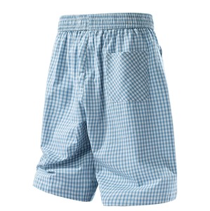 Men's Cotton <b>Polyester</b> <b>Shorts</b> Bermuda Gingham <b>Shorts</b> Relaxed Fit Quick Dry Gym <b>Shorts</b> Casual Breathable Elasticated Waist - Product Image 2