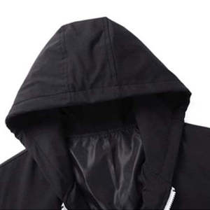 Conjunto deportivo de dos piezas con logotipo frontal en poliéster y algodón, chaqueta cortavientos para correr, chaqueta deportiva con cremallera completa. - Product Image 2