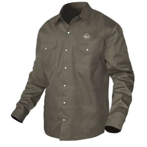 Chemise de travail à manches longues pour homme, coupe régulière, antistatique, vêtements de sécurité pour atelier, gris, ignifuge, résistant aux flammes - Product Image 3