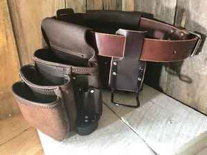 Professional Best Quality Made Tool Bag With Belts Wholesale Men's Pure Leather Tool <b>Kit</b> Belts In Solid Color - Product Image 2
