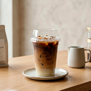 QUANG QUAN Disposable 16/22/24oz Single Wall Clear PP <b>Cups</b> with 95mm Lids for Coffee Tea & Cold Beverages - Product Image 1