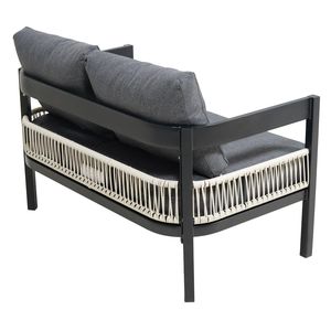 Juego de Sofás de Hierro para Exteriores U_Style, con Mesa y Decoración de Ratán, Resistente al Agua y a la Oxidación, para Jardín, Césped y Espacios Exteriores - Product Image 5