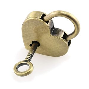 Heart Shape Padlock Decorative Metal <b>Lock</b> with Key for Gift <b>Diary</b> Jewelry Box - Product Image 1