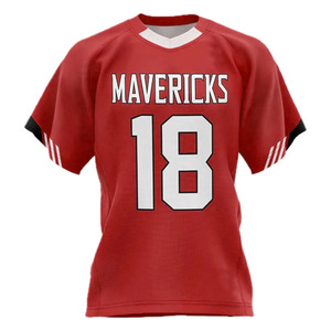 Uniforme de football américain à manches courtes personnalisable, grande taille, haute qualité, matière 100% polyester - Product Image 1