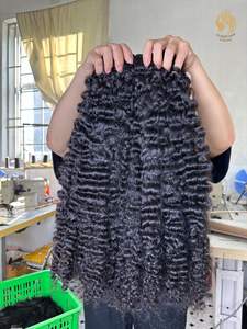 Paquets bouclés birmans vente en gros SDD vrais cheveux texture bouclée birmane 100% fournisseur de perruques de cheveux humains vietnamiens au Vietnam - Product Image 6