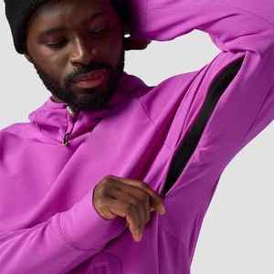 Men's Color Blocking Hooded Snow <b>Overalls</b> Waterproof Zipper Closure <b>Winter</b> Sporty Fit Polyester Shell Regular Length - Product Image 4