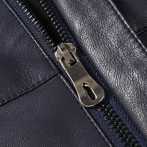 Men's High Quality Sheep Skin Leather <b>Canvas</b> <b>Waterproof</b> Reversible Breathable Streetwear Hooded Jacket Custom Logo Designer - Product Image 5