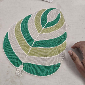 Kits de broderie de perles écologiques faits à la main traditionnels, fournitures de bijouterie et de artisanat en perles d'Inde, sets de table pour la maison - Product Image 5