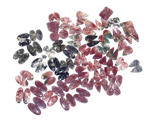 Natural <b>Moss</b> <b>Agate</b> Pair Cabochon Mix Shape and Size Hand Carving <b>Moss</b> <b>Agate</b> Pair Cabochon Loose Gemstone for Jewellery Making - Product Image 1