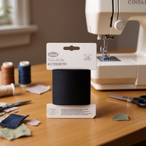 Sangle élastique Ilan 70 mm x 1 m noire pour la couture et l'artisanat - Product Image 3