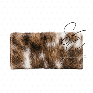 Bolso de mano de cuero genuino de vaca con diseño de solapa estilo western, múltiples ranuras para tarjetas, bolsillo con cremallera y cierre a presión. - Product Image 2