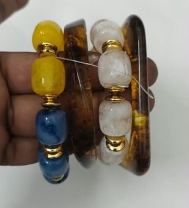 High Quality Waterproof <b>Resin</b> Bangles Women Customizable Colors Logo Durable Lightweight - Product Image 6