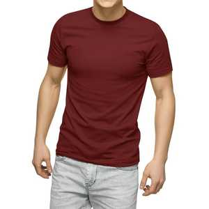 T-shirt à manches courtes col rond pour homme en coton uni disponible en grandes tailles - Product Image 3