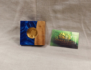 Decorative Wooden Resin <b>Candle</b> Jar Aromatherapy Wax Natural <b>Scented</b> Soy Handmade Centerpiece Artistic Boho Luxury Home Fragrance - Product Image 1