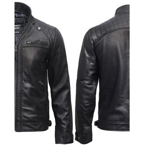 Custom Hot Sale High Quality Plus Size Men Jackets Classic Windproof Fur Lining Men's Motorbike Punk Leather Winter Coats - Product Image 5
