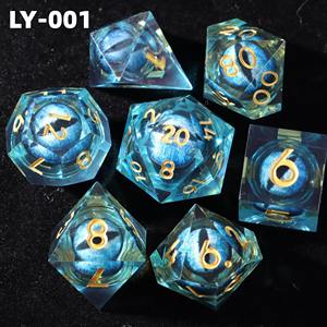 Juego de Dados de Resina de Alta Precisión, Dados Poliédricos de Resina con Bordes Afilados para Jugadores Profesionales de Juegos de Rol de Mesa, Suministros de Juego al por Mayor - Product Image 2