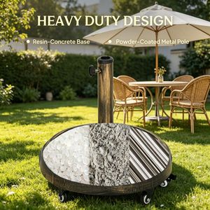 Base per Ombrellone da Giardino 10ft, Impermeabile in Poliestere, per Cortile, Patio, Palestra, Applicazioni Esterne, Raggio 2,7m - Product Image 6