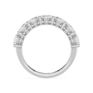 Brillante Anillo de Compromiso con Diamante Ovalado de Corte Largo de 5.10 ct Cultivado en Laboratorio, Juego de Anillos de Boda de Oro Blanco de 9K, Joyería Fina de Lujo, Regalo para Mujer - Product Image 6