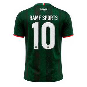 Maillots de football en tissu mesh 100% polyester de haute qualité, séchage rapide, impression par sublimation personnalisée, col rond, manches courtes, été, pour adultes - Product Image 4