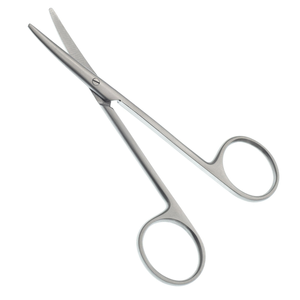 Tijeras para Estrabismo de 4 1/4 Pulgadas, Curvas, de Acero Inoxidable Quirúrgico, Oftálmicas, Finas y Delicadas, para Disección y Corte - Product Image 3