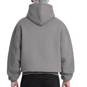 Sweat-shirt à capuche épais 500 GSM pour homme, 100 % coton, épaules tombantes, imprimé floqué, logo personnalisé, OEM ODM, vente en gros - Product Image 3