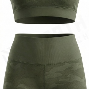 Conjuntos de Yoga Transpirables con Logotipo Personalizado, Ropa Deportiva de Encaje, Talla Grande, Sujetador Deportivo para Mujer, Dos Piezas, Ropa Deportiva Ecológica para Gimnasio - Product Image 5