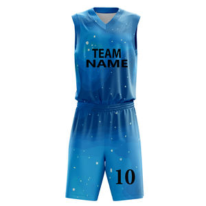 Ensemble de vêtements de basketball personnalisés pour adultes, grande taille, uniforme réversible, impression par transfert thermique pour toute l'équipe, 100% polyester, impression sublimée - Product Image 1