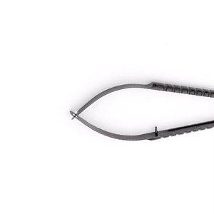 Tijeras Microquirúrgicas Manuales de Titanio Negro con Punta Curva de Precisión para Cirugía Oftálmica, Instrumento de Acero Inoxidable con Certificación CE - Product Image 2