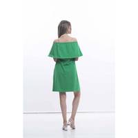 Robe de maternité à col en V, manches courtes, tissée écologique, décontractée, confortable, longueur genou