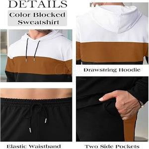 Hot Selling Fashionable Slim Fit <b>Men</b> Tracksuit Training Wear Comfortable <b>Pullover</b> <b>Men</b> Tracksuit - Product Image 5