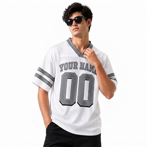 Camiseta Deportiva Personalizada de Fútbol Estilo Urbano OEM, Ropa Deportiva Premium de Fábrica, 100% Poliéster con Cuello en V y Tecnología Antihumedad - Product Image 3