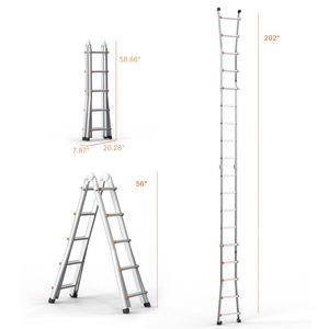 Scala Telescopica Compatta in Alluminio da 17 Piedi, Multifunzione, Portatile e Pieghevole per Camper - Product Image 6