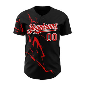 Uniforme de baseball pour hommes, maillot rayé rouge et blanc, pantalon, évacuation de l'humidité, manches longues, fermeture à boutons, tenue d'équipe, taille adulte - Product Image 4