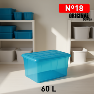 Boîte de rangement en plastique bleue N18 CAJA pour organiser et trier les articles - Product Image 3