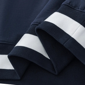 เสื้อสเวตเชิ้ตคอวีทรงหลวมสำหรับผู้ชาย ผ้าฝ้ายฟลีซ แขนยาว สไตล์ลำลอง สตรีทแวร์ วาร์ซิตี้ - Product Image 5