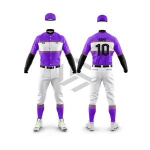 Wholesale Manufacturer's Custom New Design Breathable Plus Size Baseball Jerseys <b>Pants</b> Set Sportswear Uniform 100% Polyester - Product Image 1