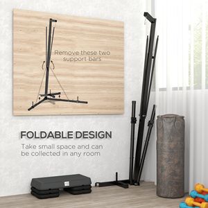 Adjustable Height Foldable Punch Bag <b>Stand</b> Heavy Gym Training <b>Stand</b> with <b>Weighted</b> Base Free Standing Home Gym Equipment - Product Image 3
