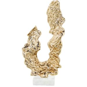 Abstract Gold Plated Aluminum Sculpture Irregular Shape Handmade Modern Eco-Friendly Durable Art Tabletop <b>Decor</b> for Living Room - Product Image 4