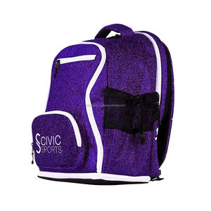 Mochila con purpurina unisex, gran capacidad, poliéster ligero, resistente al agua, diseño de club de porristas, logotipo personalizado, venta al por mayor, más barata - Product Image 2