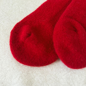 Wholesale Red Christmas Reindeer Print Crew <b>Socks</b> <b>Women</b> <b>Thick</b> Warm Knitted Winter Daily Wear Made In Mongolia - Product Image 4
