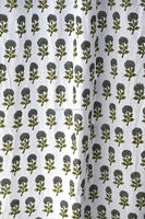 Juego de 2 Cortinas Modernas de Algodón con Estampado Floral Tradicional Indio, Ecológicas, con Bolsillo para Barra, Translúcidas, para Sala de Estar